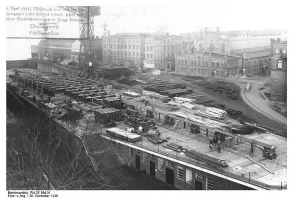 Ship under construction: the aircraft carrier &quot;A&quot;, as it was initially called the &quot;Graf Zeppelin&quot;, during the initial phase of construction, photo taken on December 28, 1936 at the shipyard in Kiel. The plans for the main project were developed shortly after Hitler came to power, the order was granted to the shipyard in November 1935 ............................................
