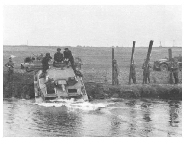 A Pz Kw IV Ausf. C ready to wade a water course........................................................................................