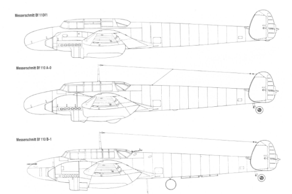 Profiles of the first variants of the Messerschmitt Bf-110 .......................................