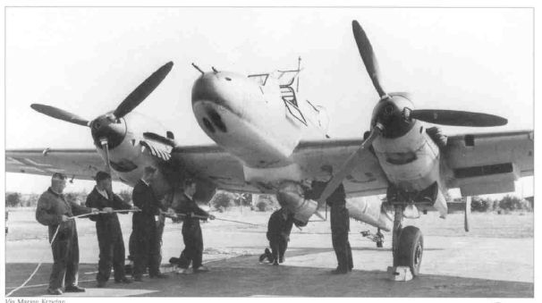 A Messerschmitt Bf-110 C-7 equipped with a ventral rack ETC 500 / IXb ....................................