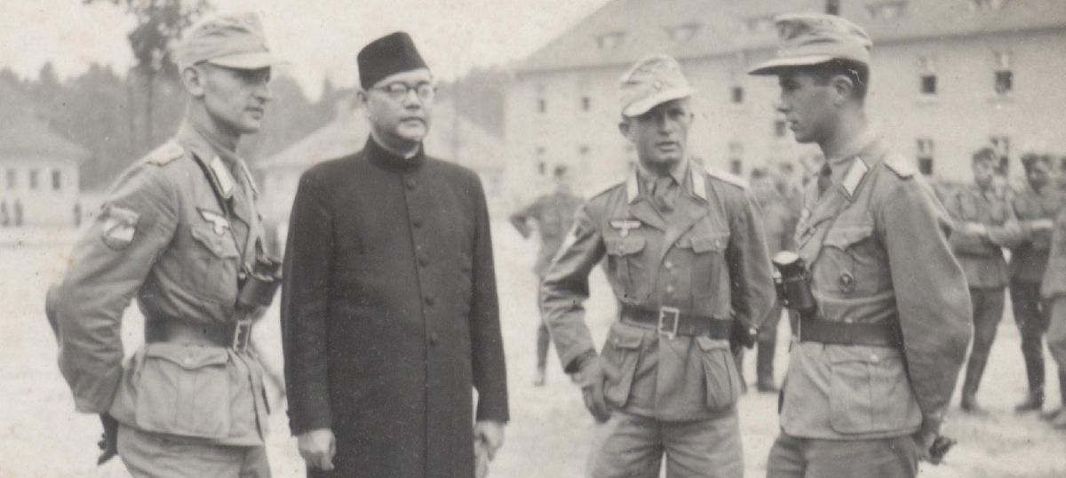 Netaji (Fuhrer of india)SUBHASH CHANDRA Bose WITH OFFICERS OF INDIAN LEGION