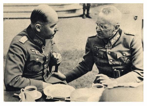 Generalfeldmarschall Wilhelm List in a talk with Army Chief of Staff General Franz Halder.....