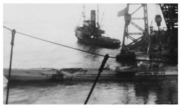 Damage to the bow section of the U 34 after being recovered after the collision.....................