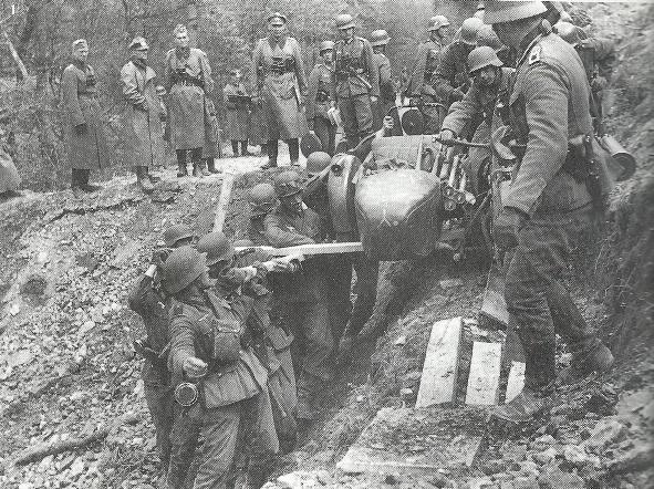 Soldiers of the 5.Panzerdivison in the Belgian Ardennes in may 1940