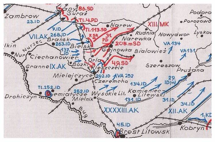 Situation in the Bialystok salient on the afternoon of June 24, 1941........................