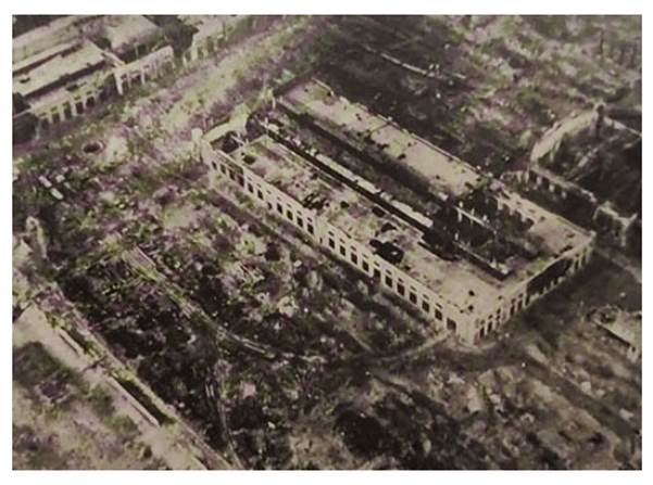 The industrial area of the city devastated by bombs..................................