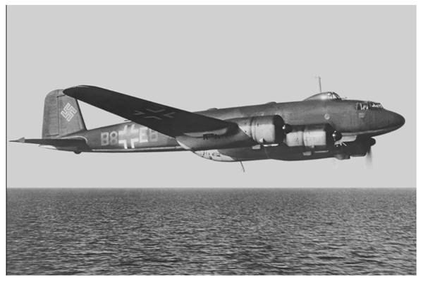 Focke-Wulf Fw 200C Condor F8+EH in full flight over Atlantic waters................................