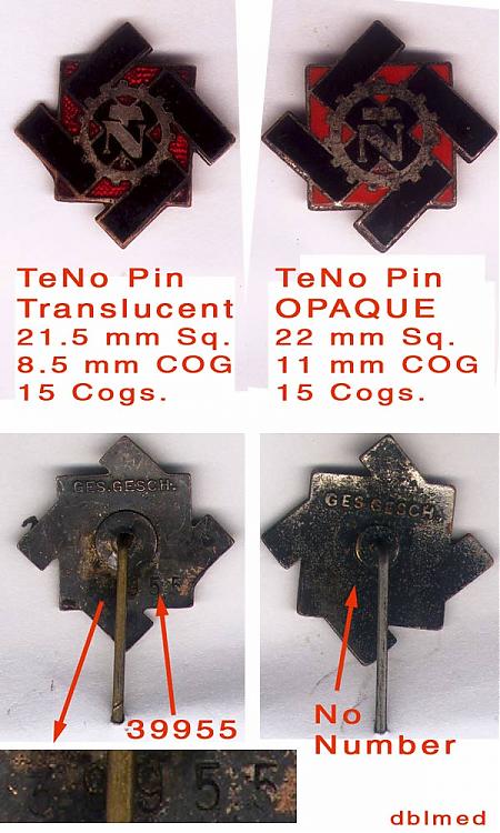 2  TeNo  Zivilabzeichen  Pins - of the Sub-Types: <br />OPAQUE  &amp;  TRANSLUCENT