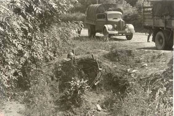 A French grave beside the road - France 1940.