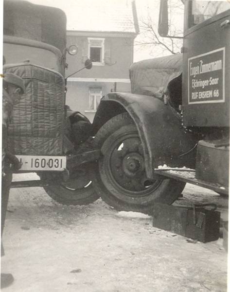 Truck's accident in the Saar - winter 1939/40.