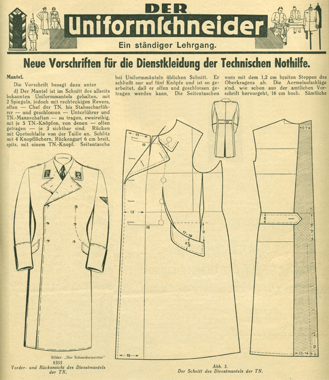 TeNo Mantel [Dunkelblau] - as of 8.1940 from &quot;Der Schneidermeister&quot;