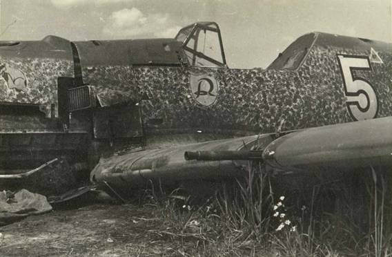 A Me-109 from JG 2 which has crash landed....