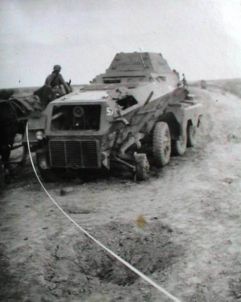 A 231 Sd Kfz 24 Pz victim of an antitank mine ...