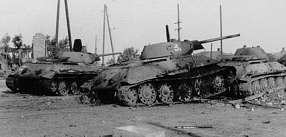 T-34 destroyed in the fights by Woronesh.