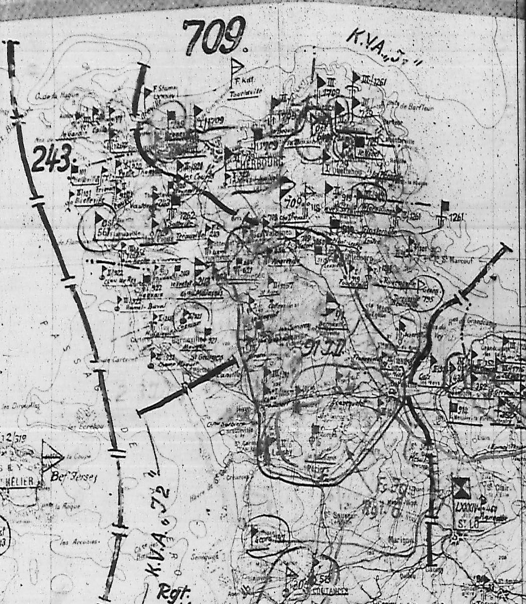 extract from AOK 7 Daily sitmap for 22 May 1944