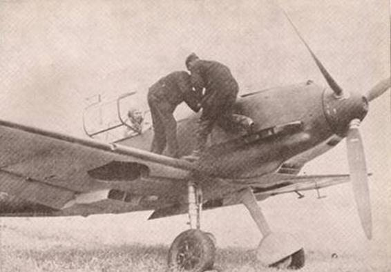 A Bf-109E being checked for its taking off.......................