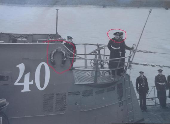Oblt z. S. Karl-August Moll standing in the conning tower when U 40 was commissioned. In October 1939, he gave his life for his country aboard of this submersible type IXA ............... <br />Photo U-Boat U-40 1939 in Kiel Oberleutnant Moll im Turm eBay.