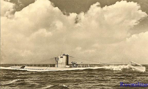 U 26 (sunk 1940) Running on the Ocean Surface..................................