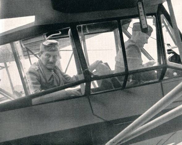 Generaloberst Eugen Ritter v. Schobert with the pilot Hauptmann Wilhelm Suwelack before taking off the fateful Sep 12, 1941................