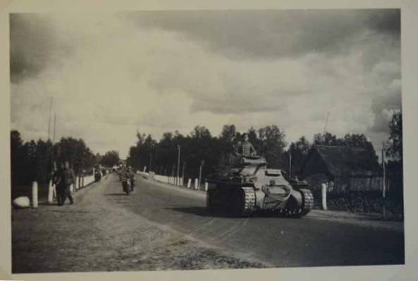 A lone Pz Kw I Ausf. A (apparently) on the move.........................