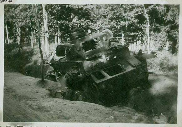 The same tank soon after being dismantled........................