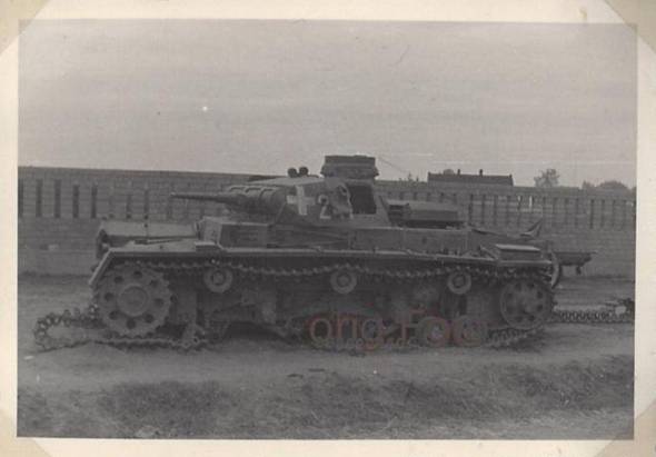 Pz Kw III Ausf. C No. 241 belonging to the 2./ PR 1 1. Pz (another one out of 11 lost by the division)............