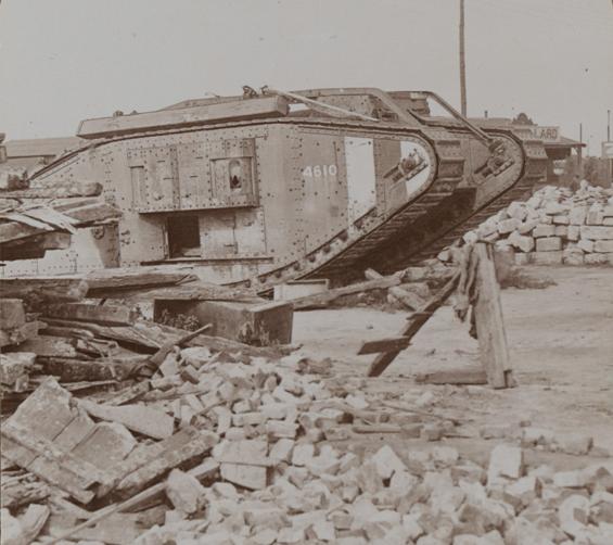 British tank amid of the ruins of Bapaume – Battle of Amiens..........................<br />http://www.army.mod.uk/firstworldwarresources/wp-content/uploads/sites/2/2014/06/110748.jpg