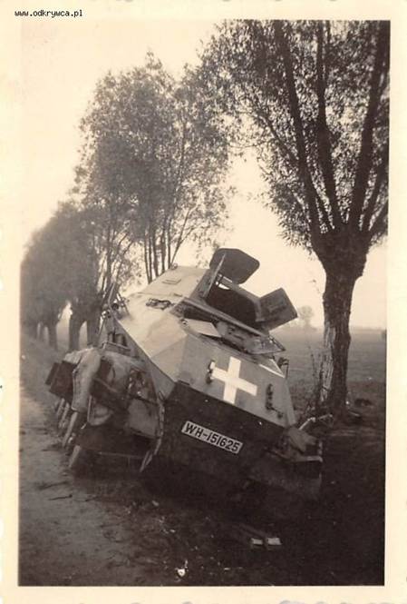 Rear View of another Sd Kfz 231 knocked out by enemy action ..............................