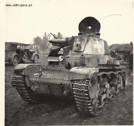 Pz Kw 35 (t) destroyed at Sierakow............<br />http://odkrywca.pl/panzer39-wraki-czesc-siodma,730647.html