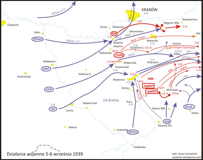 Military operations during the 5 and 6 September 1939 ..............................................
