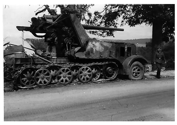 Another view of the 88 Bunkerknacker destroyed by friendly fire ............................................