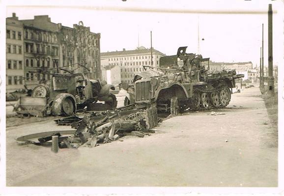 A destroyed Sd Kfz 10/4 AA (2./Fla-Btl. 604) on the right bank of the Western Dvina .........................................<br />Https://www.antik-war.lv/viewtopic.php?f=46&amp;t=131342.