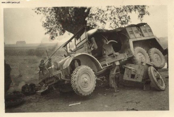 A Krupp Protze Kfz.69 vehicle mounted on the gun 37 cm Pak which was towing.............................